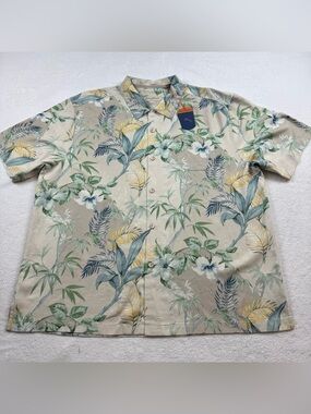 Tommy Bahama silk Hawaiian camp shirt men’s XXL floral multicolor original fit